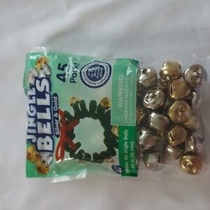 JINGLE bells Silver and Gold Cloches Bells 44  Count Christmas Crafting missed 1